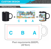 Tasse à café en céramique imprimée personnalisée par sublimation avec logo du fabricant tasse souvenir
