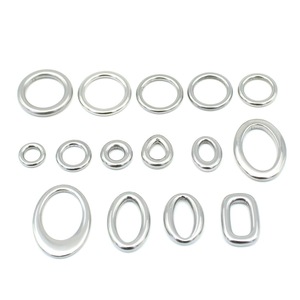 Anneaux fermés sans soudure en acier inoxydable Anno Jewelry, accessoires de bijoux DIY, connecteurs ronds et ovales, différentes tailles, finition lisse - Product Image 4
