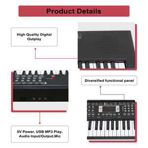 Clavier électronique LED <span class=keywords><strong>BD</strong></span> MUSIC <span class=keywords><strong>BD</strong></span>-611 à 61 touches avec haut-parleur intégré et <span class=keywords><strong>100</strong></span> rythmes pour enfants, vente directe d'usine - Product Image 3