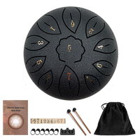 Tongue 6 Inch 11 Tones Number Design Hand Disc Percussion Instruments Upgraded Stainless Steel Non-Slip for Beginner Adult Kids