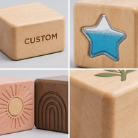 Blocs sensoriels en bois personnalisés, jouets Montessori en bois pour les bébés, jeu d'activités, éducation précoce, entraînement sensoriel