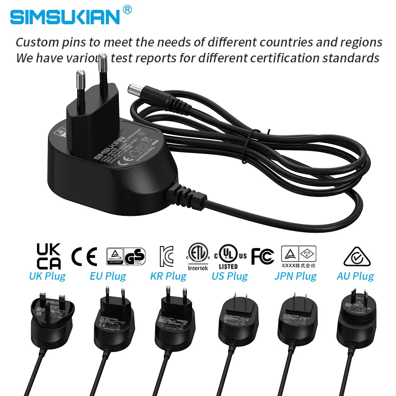 220v to 12v Power Supply ac/dc Power Adapter Wall Mount 12v 1a Power Adapter EU