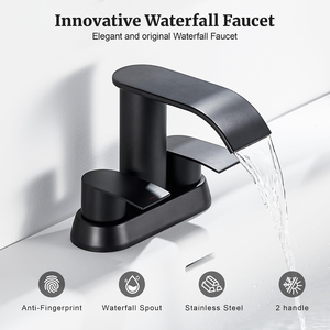 Grifo de Lavabo de Acero Inoxidable Negro con Sensor Táctil, Grifo Mezclador de un Solo Orificio para Baño - Product Image 2