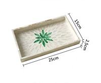Plateau suspendu rectangulaire de luxe léger, style sud-ouest, pour rangement de fruits et collations, avec décorations coquillages, fleurs et poissons, pour mariage