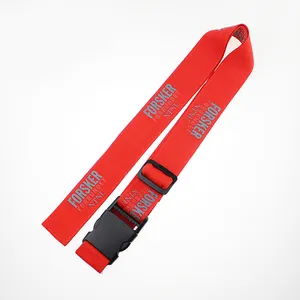 Top Quality Factory Directly Selling Elastic Plastic Buckle Silk Screen Printing Travel Strap Luggage Belt