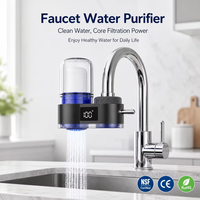 Hydratation de la peau 2 en 1 : Combo ultime pour eau potable directe, filtre à eau intelligent pour évier avec moniteur de durée de vie, purificateur à fixation sur robinet