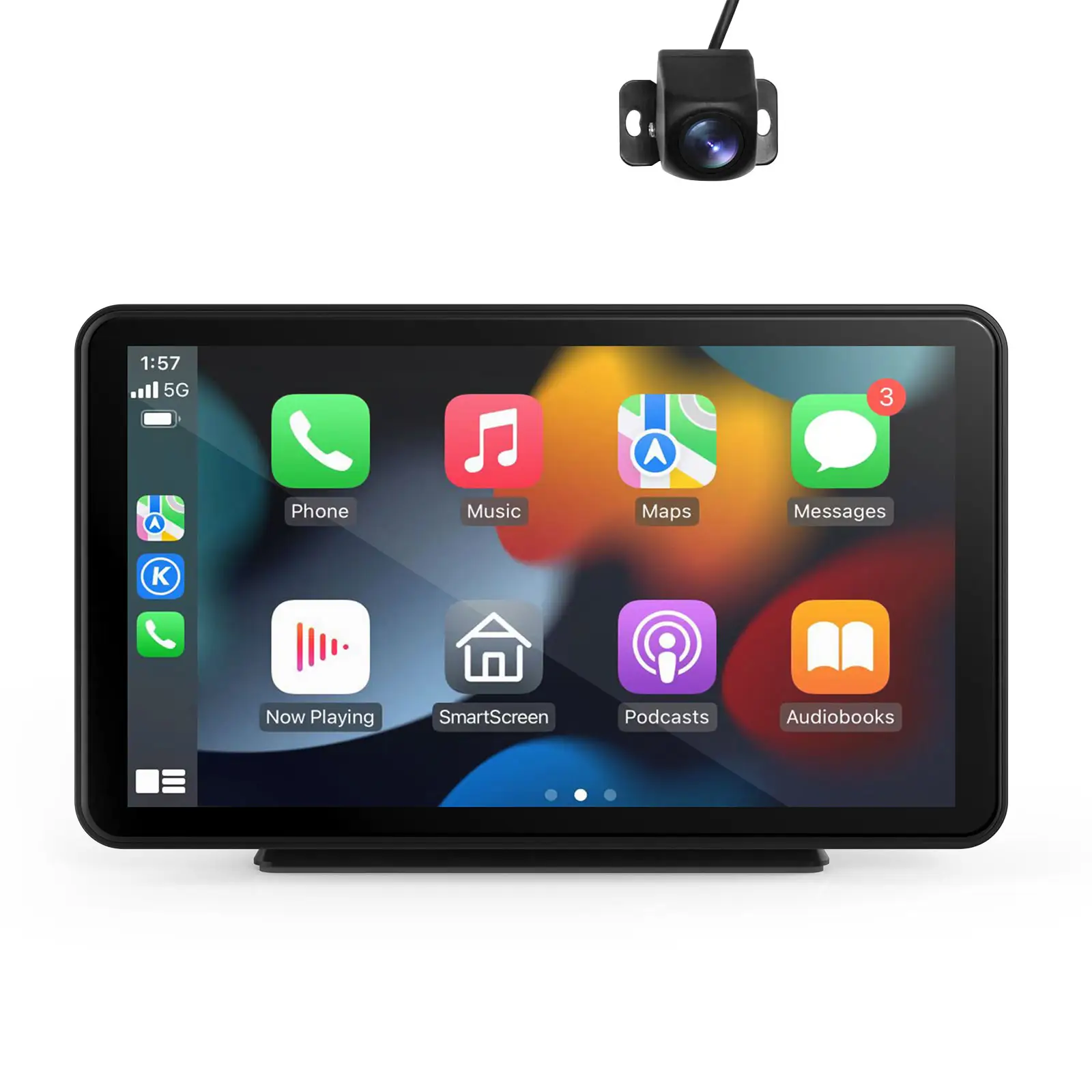 CARABC portatile Carplay Wireless Touch Screen GPS FM Audio Auto Multimedia per Android e Apple Carplay schermo