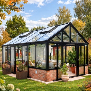 Solarium en verre GS avec base en brique surélevée pour la protection contre la pluie et l'intimité - Product Image 4