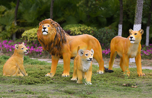 Guangzhou Factory Price Realistic Handmade <strong>Fiberglass</strong> <strong>Life</strong> <strong>Size</strong> <strong>Lion</strong> <strong>Statue</strong> for Park Decoration - Product Image 6