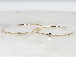 Modernos Pendientes de Aro con Diamantes de Laboratorio, Diseño Grande, Oro Sólido Hecho a Mano con Diamantes Creados en Laboratorio, Joyería Fina, Regalo para Ella - Product Image 5