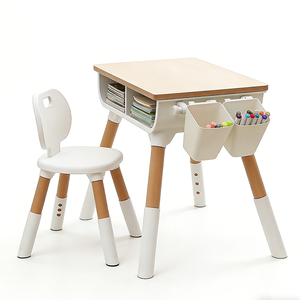 Set Scrivania e 2 Sedie per <span class=keywords><strong>Bambini</strong></span>, Mobili per Studio e Apprendimento, per Camera da Letto e Soggiorno, Uso Domestico Durevole in <span class=keywords><strong>Legno</strong></span> - Product Image 6