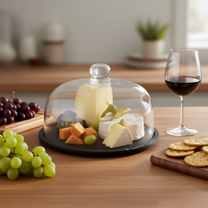 Dôme à fromage ZASSENHAUS avec couvercle en verre 20 cm, plateau de service pour la présentation du fromage - Product Image 3