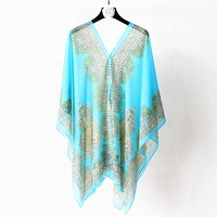 Mode 2020 été Poncho vêtements de plage couvrir, femmes multifonctionnel plage paréo sarong avec 22 couleurs
