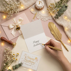 Confezione di Biglietti d'<span class=keywords><strong>Auguri</strong></span> Pieghevoli con Stampa a Caldo, Biglietti di <span class=keywords><strong>Buon</strong></span> Compleanno Assortiti con Buste per <span class=keywords><strong>Auguri</strong></span> di <span class=keywords><strong>Buon</strong></span> Compleanno - Product Image 2