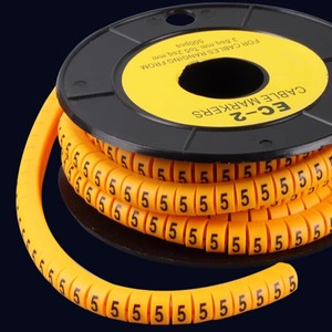 Marqueur de câble de câblage de haute qualité <span class=keywords><strong>PVC</strong></span> en forme de profil EC ECJ <span class=keywords><strong>manchon</strong></span> de marqueur de câble EC-0 marqueur d'itinéraire de câble - Product Image 5