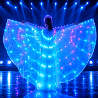 Ailes de papillon LED Isis, cape lumineuse colorée pour spectacle sur scène, carnaval, fête dansante, spectacle nocturne, défilé, costume