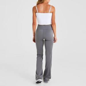 Chaleco CORTO BÁSICO ligero para <span class=keywords><strong>mujer</strong></span>, camiseta sin mangas de Yoga suave elástica de nailon personalizada, postes de espagueti ajustables transpirables en la parte delantera - Product Image 4