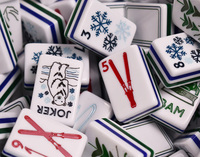 Jeu de Mahjong Américain de Luxe Portable 5 Couches, 160 Pièces en Acrylique, Écologique, pour Casino – Meilleures Ventes