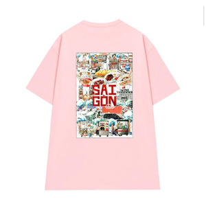 Unisex Summer <b>Long</b> Tee | 100% Cotton Plus Size Eco-Friendly Vintage Style Customizable Prints ODM Available - Product Image 2