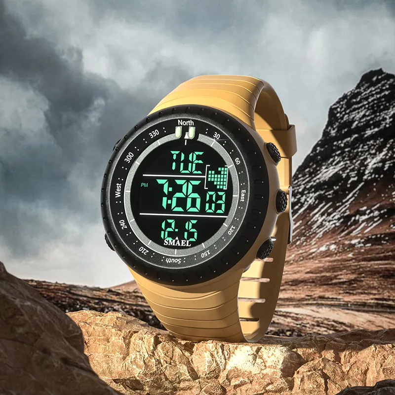 SMAEL 1237 светодиодные спортивные водонепроницаемые часы с завода, оптовая продажа, электронные цифровые мужские часы