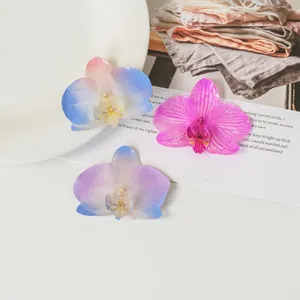 <span class=keywords><strong>Orecchini</strong></span> Pendenti con Fiori Naturali Essiccati in Resina, Vari Modelli di Orchidee, Accessori di Gioielleria, Decorazione per Regali da Donna - Product Image 4