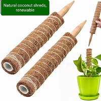 Poteau de soutien pour plantes en fibre de coco naturelle, support pour plantes grimpantes, bâton de soutien pour plantes grimpantes