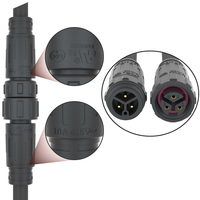 Conector de Cable de Plástico Macho-Hembra Impermeable AOHUA M16 de 3 Pines IP68