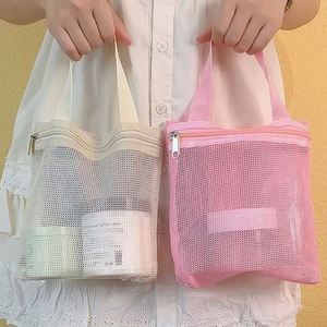 Mesh <b>Makeup</b> Toiletry <b>Storage</b> Bags Handbags Portable Travel Washing Shower Tools Organizer Hanging Cosmetic Organizer Pouch - Product Image 4