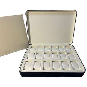 Caja para Relojes Grande con 18 Ranuras, Interior de Terciopelo Suave, Organizador de Relojes con Tapa Transparente para Colección - Product Image 1