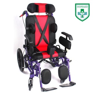 รถเข็นวีลแชร์แบบแมนนวล อลูมิเนียมอัลลอย สีน้ำเงินและสีดำ น้ำหนักเบา พับได้ พร้อมพนักพิงศีรษะและที่วางแขน สำหรับผู้สูงอายุและผู้พิการ - Product Image 5