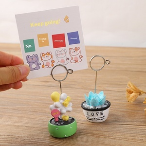 Support décoratif de bureau DIY en résine, mignon <span class=keywords><strong>et</strong></span> petit, en forme de succulente, pour messages/photos/cartes de visite, pour Pâques, mariage, maison - Product Image 3