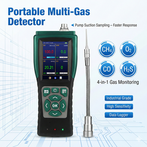 4'ü 1 Arada Endüstriyel Gaz Dedektörü, 5400mAh Pil ile Taşınabilir Çoklu Gaz Analizörü, Kapalı Alanlar için CH4 O2 H2S <span class=keywords><strong>CO</strong></span>, Pompa Emişli - Product Image 1