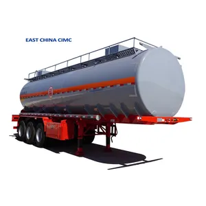 Second Hand 40000 Liters Chemical Tank Truck Trailer For Phosphoric Acid Transport