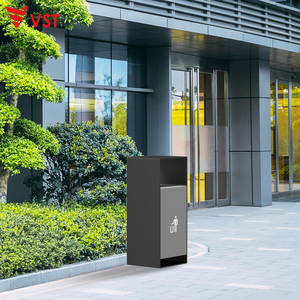 Poubelle rectangulaire en métal pour l'extérieur VST personnalisée Poubelle extérieure pour jardin et rue Poubelle de recyclage - Product Image 3