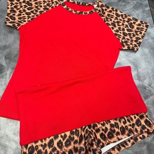 2026 Custom Spring Sexy <strong>Woman</strong> Outfit <strong>Short</strong> Sleeve Crop Top and <strong>Shorts</strong> Set Custom Casual Leopard Printed Streetwear <strong>Suits</strong> - Product Image 2