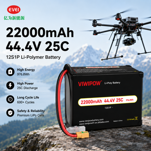 Batterie LiPo 22000mAh 44.4V 25C à durée de vie supérieure avec faisceau de câblage personnalisé pour drone industriel - Product Image 1