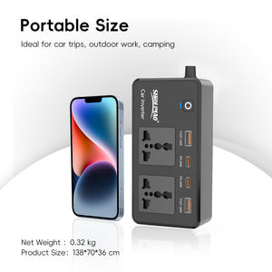 DC12V/24V à AC <span class=keywords><strong>220V</strong></span> voiture onduleur <span class=keywords><strong>200W</strong></span> PD type-c USB adaptateur de Charge rapide convertisseur de puissance de voiture universel avec 2 prises - Product Image 5