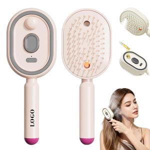 0728 Abs Material Lightweight Retractable Hair Brush Anti Frizz Smart Detangling High-frequency Vibration <b>Mini</b> - Product Image 3