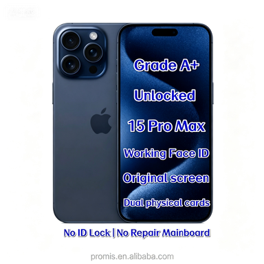 Wholesale Used Unlocked for 15 Pro Max 128GB Blue Titanium 5G A17 Processor Fast Charging High Quality Smartphone Hot Sale