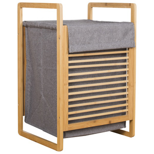 Clothing Organizer <b>Laundry</b> Basket Rectangle Gray And White Detachable <b>Standing</b> Type For <b>Laundry</b> Room - Product Image 5