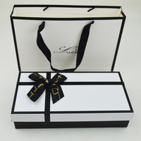 Boîte cadeau rigide de luxe personnalisée en papier gaufré orange pour écharpe, parfum, rouge à lèvres, emballage avec ruban – Vente en gros