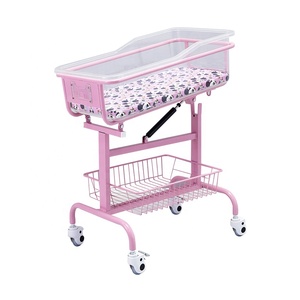 Cuna de Alta Calidad para Bebés, Cuna de <span class=keywords><strong>Hospital</strong></span> para Recién Nacidos, Cuna Ajustable con Ruedas Silenciosas y Cesta de Almacenamiento - Product Image 2