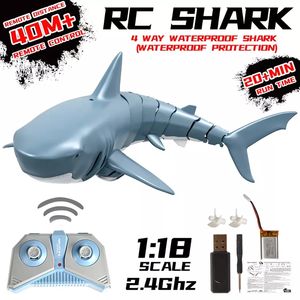 Requin télécommandé 2.4g Simulation électrique poisson Rc 20 Minutes batterie Rechargeable eau piscine jouets pour enfants - Product Image 5