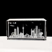 Verre mémorable beau mariage ou anniversaire cristal Image 3D gravé au Laser cristal Cube veilleuse