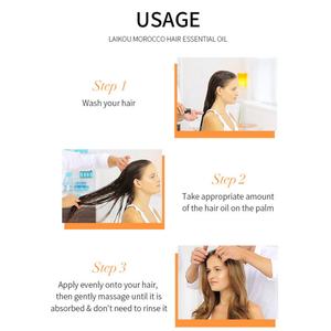 LAIKOU 70ml Aceite Esencial para el Cabello de Marruecos, Natural, Orgánico, Nutritivo, Suavizante e Iluminador, Marca Privada - Product Image 4