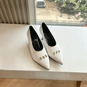 Sandalias de Tacón de Aguja Elegantes y Sensuales para Mujer, con Punta en Pico, Transpirables, Antideslizantes, de Cuero Genuino, para Verano y Exteriores - Product Image 1