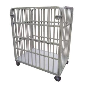 निर्माता की दो मंजिला औद्योगिक धातु गाड़ी हैंडकार्ट ट्रककैरियर लोहे के पिंजरे भंडारण कारोबार कार्ट नई डिजाइन ट्रॉली - Product Image 4