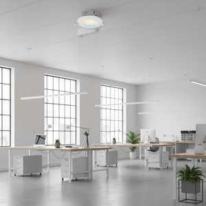 Series 5 CCT 9W & 15W Smart LED Recessed Panel Light Customizable Design for Modern Workshops & White <b>Downlights</b> - Product Image 3