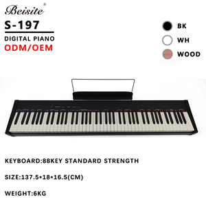 Clavier électronique portable professionnel 88 touches Beisite S-197, orgue numérique MIDI, instrument léger et élégant, fabrication OEM - Product Image 1