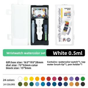 Kit de Peinture <span class=keywords><strong>Aquarelle</strong></span> Supérieur Type Montre-Bracelet pour Débutants et Artistes Professionnels – Outils d'<span class=keywords><strong>Aquarelle</strong></span> Portables 24 Couleurs avec Papier - Product Image 6